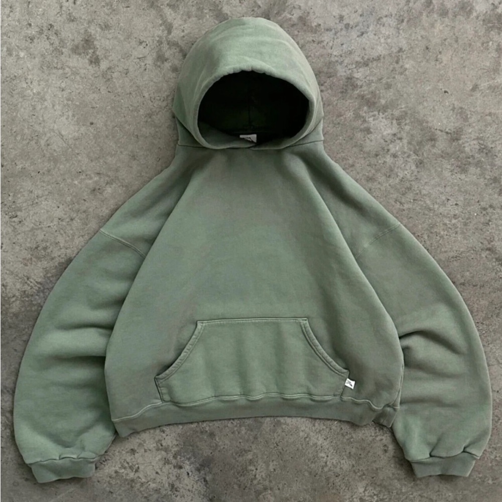 Classic Oversized Hooded Sweatshirt in Sage Green
